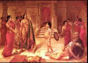 Raja Ravi Varma Mohini and Rugmangada to kill his own son Raja Ravi Varma oil on canvas